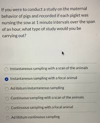 Focal animal sampling is a method commonly used in the study of animal behavior, such as for the elaboration of ethograms (altman, 1974). Solved Is The Following An Ultimate Or Proximate Question Chegg Com