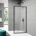 Amazon.com: Panel de vidrio semimarcado para ducha, pantalla de ...