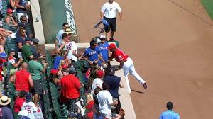 Adrian Beltre continues stealing hearts by pretending to steal a foul ball  from a fan