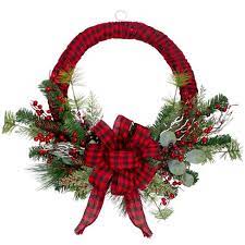Rated 4.5 out of 5 stars. Northlight Red And Black Buffalo Plaid And Berry Artificial Christmas Wreath 24 Inch Unlit Target