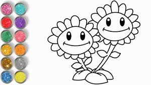 The gardeners will win the day. Draw Plants Vs Zombies 2 Sunflower Drawing Coloring Pages For Kids Youtube