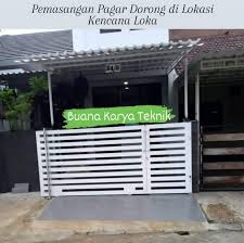 Desain pagar rumah minimalis itu biasanya memakai desain yang sederhana, simpel, tanpa banyak memakai motif, tetapi indah dan rapi. Pagar Rumah Minimalis Tangerang 2021 Kanopi Tangerang Buana Karya Teknik