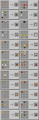 You can craft food items in minecraft such as apple, carrot, potato, melon, bread, cake, cookies, golden apple, golden carrot, baked potato, pumpkin pie, mushroom stew, rabbit stew, steak, cooked porkchop, mutton, chicken, rabbit, milk, water bucket, melon seeds, or pumpkin seeds. Usefull Food Mod For Minecraft Pe 0 14 0