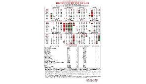 Delhi High Court Calendar 2020