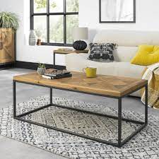 For a traditional look, pick out an oak coffee table with drawers. Lowry Rustic Oak Coffee Table Living Room Furniture Home Origins