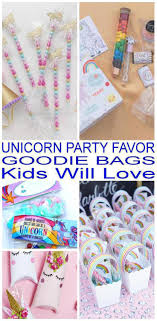 Birthday Goodie Bag Ideas Unicorn Party Favor Goodie Bags Unicorn Party Favors Unicorn Themed Birthday Party Unicorn Party Bags