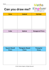 Recognise, describe, and build 3d shapes. Draw 3d Shapes Teaching Resources