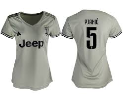 Coming in a sand colorway, it follows in the lineage of wearable away kits from the club, with a nod to the past coming in the form of a button collar. 2018 19 Juventus 5 Pjanic Away Soccer Jersey