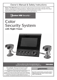 Bunker hill security 8 channel surveillance dvr w/ 4 cameras mobile monitor buy it now only: Bunker Hill Security 60565 Color Security System With Night Vision Owner S Manual Manualzz
