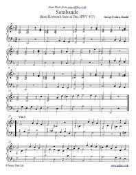Sarabande From Handel S Keyboard Suite In D Minor Piano Sheet Music Sheet Music Guitar Chords For Songs