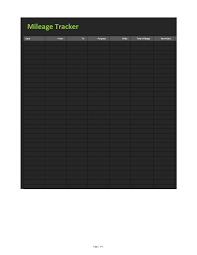 Excel Mileage Calculator Log Templates At