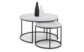 Average rating:0out product titlemodern nesting glass top coffee table set in black. Bellini Round Nesting Coffee Table White Marble Effect Landlord Furniture Uk