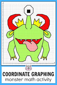Monsters Coordinate Graphing Pictures Ordered Pairs Coordinate Plane Activity Coordinate Graphing Pictures Coordinate Graphing Coordinate Graphing Mystery Picture