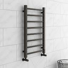 Find great deals on ebay for electric heated towel rails. Brooklyn Black Nickel 800 X 500mm Straight Heated Towel Rail Victorian Plumbing Uk
