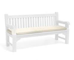 Showcasing a geometric openwork backing, a slatted seat, flared arms, and a simple silhouette, this lovely bench is brimming with classic charm. Outdoor Bench Seat Cushion 4 Seater 6ft 1 8m