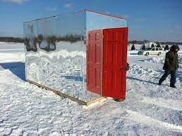 Any tips for building, plans, pics, websites that anyone can provide is much appreciated. If It Wasn T For The Red Door Ice Fishing House Ice Fishing Shanty Ice Fishing Shack
