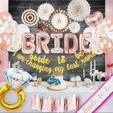 You'll find inspiration for your decorations, menu, games. Amazon Com Pgn Art Bridal Shower Decorations Rose Gold Wedding Shower Decorations Bachelorette Party Decor Kit Rustic Bride To Be Banner Supplies Sash Glitter Ring Balloon Fans Backdrop Garland Tassel Mimosa Bar Home