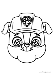 Yellow, brown, and gray are the basic colors you will need to color in rubble on the double! Paw Patrol Rubble Face Coloring Page Paw Patrol Coloring Rubble Paw Patrol Paw Patrol