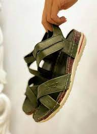 Leather Sandals Natura Green Hop Hop Shop Women S Shoes And Bags Online Shop