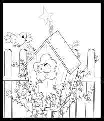 This bird house coloring page will make your activity more vibrant. Awww Bird Coloring Pages Free Coloring Pages Coloring Pages