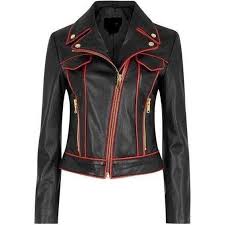 Women S Handmade Black Red Leather Zipper Jacket In 2020 Leather Jacket Women Fashion Leather Jackets Women Red Leather Jackets Women