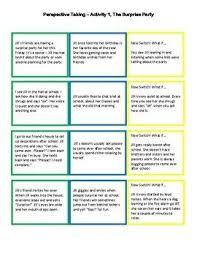 Perspective Taking Activity 1 Perspective Taking Social Thinking Math Problem Solving