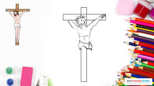 Free online coloring pages, drawing and games for kids. 117 How To Draw Jesus On The Cross In A Few Easy Steps Drawing Tutorial For Kids And Beginners Youtube