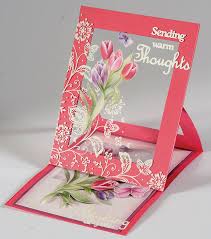 The pictured card is just such a one with the fold at the top and commonly called a tent fold. Sending Warm Thoughts Card Acetate Cards Cards Handmade Creative Cards