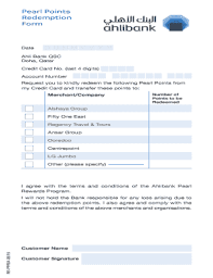 Qar 300 or free if your annual spending is qar 30,000 or more (excluding cash advances). Fillable Online Pearl Points Redemption Form Ahli Bank Qatar Fax Email Print Pdffiller