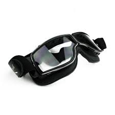 Aviator Pilot Goggles By Leon Jeantet T1 Black Chrome Motorcycle Goggles Free Uk Delivery Open Face Motorcycle Helmets Goggles Aviator Goggles