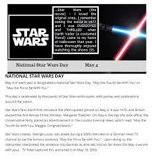 I Love That Today Is National Star Wars Day And I Am Thankful For It May The Force Fourth Be With Y Star Wars Website National Star Wars Day Star