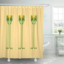 What kind of curtains do cooper lace use? Cynlon Craftsman Dard Hunter Stencil Arts Crafts Movement Bathroom Decor Bath Shower Curtain 60x72 Inch Walmart Com Walmart Com