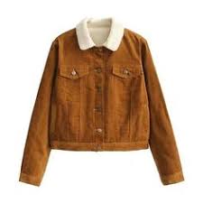 Fleece Lined Corduroy Jacket Found On Polyvore Featuring Polyvore Women S Fashion Clothing Outerwear Jac Brown Corduroy Jacket Line Jackets Corduroy Jacket