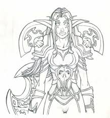 Night Elf Warrior By Diosawow Coloring Books Elf Warrior Night Elf