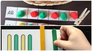 Perfecto para jugar con niños. Patrones Ab A Secuenciar Elementos Aprender Juntos