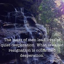 The Mass Of Men Lead Lives Of Quiet Desperation What Is Called Resignation Is Confirmed Desperation Walden Writing Poetry What Is It Called Universal Truth