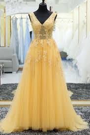 Beautiful Yellow Lace Prom Dress Tulle Long Formal Gowns Yellow Prom Dresses Party Dresses Long Evening Dress Yellow Prom Dress Long Prom Dresses Yellow Long Prom Gowns