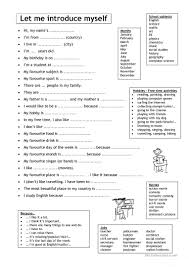 How to introduce yourself in class in a creative way example. Let Me Introduce Myself English Esl Worksheets For Distance Learning And Physical Classrooms