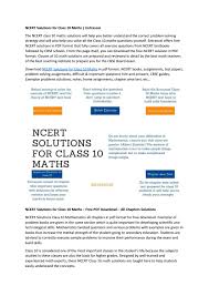 Class 10 maths books helps to build strong foundation on all the concepts. Ncert Solutions For Class 10 Maths Entrancei By Shipra Singh Issuu