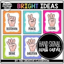 Hand Signal Posters Editable Creative Classroom Classroom Posters Hand Signals