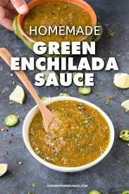 Homemade Green Enchilada Sauce With Roasted Tomatillos Get Your Enchiladas Ready With Green Enchilada Sauce Recipes With Enchilada Sauce Green Chili Recipes