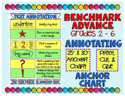 benchmark advance 2nd grade annotation anchor chart california and national