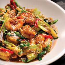Honey Soy Garlic Prawn Stir Fry Marion S Kitchen Recipe Garlic Prawns Healthy Prawn Recipes Prawn Dishes