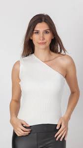 Tek Omuz Triko Beyaz Triko Mankenler Omuz