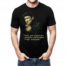 KOSZULKA Z NADRUKIEM FILM JAN HIMILSBACH CYTATY ANF37 r.S (5901832713937) •  Cena, Opinie • T-shirty 17739227188 • Allegro