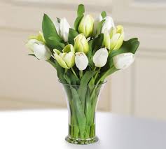 Check spelling or type a new query. Faux Tulip In Glass Vase Artificial Flowers Pottery Barn