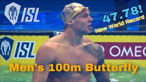 Jamaican usain bolt holds the current record in the mens 100 m dash, with a time of 9.72 seconds. Caeleb Dressel 100m Butterfly World Record Isl 2020 Youtube
