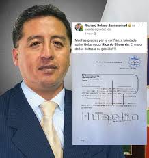 LOÚLTIMO RICHARD SOLANO RENUNCIO AL CARGO DE DIRECTOR REGIONAL DE SALUD A  través de su cuenta de facebook el doctor informó de su decisión de manera  irrevocable, "Muchas gracias por la confianza