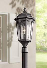 Outdoor Lighting Kichler Courtyard 23 3 4 High Black Outdoor Post Light Outdoor Post Lights Post Lights Contemporary Outdoor Lighting