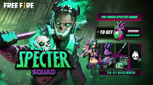 Free fire elite pass is similar to a seasonal pass in any battle royale game in which players have to complete a limited set of missions for almost a complete season and subsequent rewards are offered at selective season 31 battle pass starts with a normal jacket and ends with a themed elite bundle. Specter Squad The Latest Free Fire Elite Pass Details Content And More Ginx Esports Tv